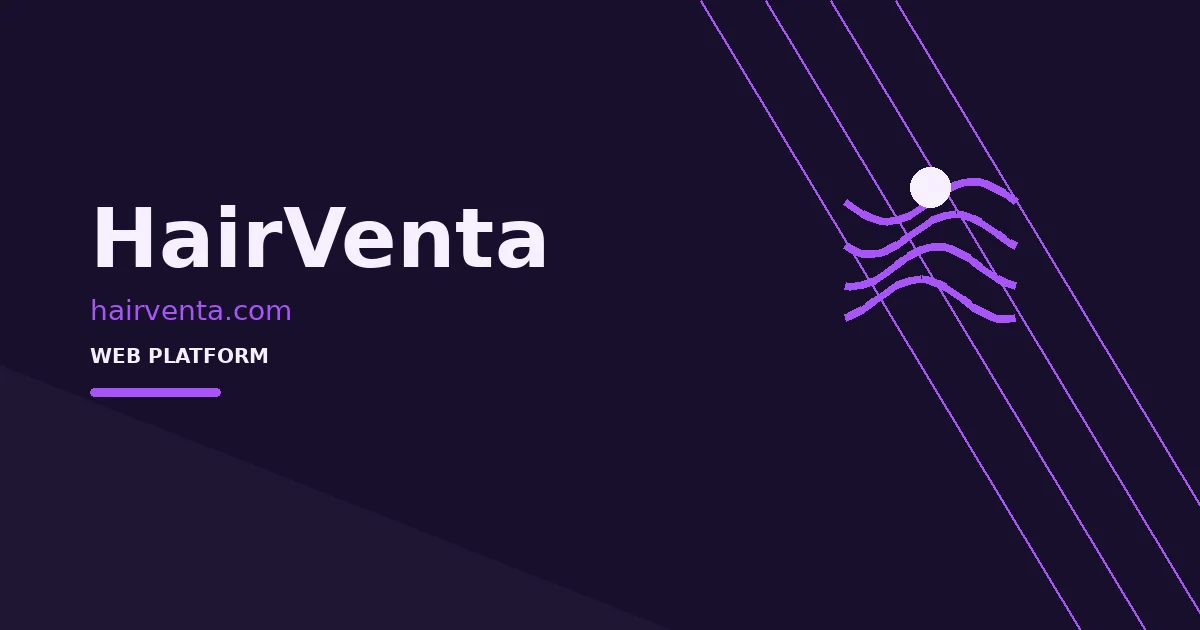 HairVenta — логотип проєкту в кейсі WEB MANNA