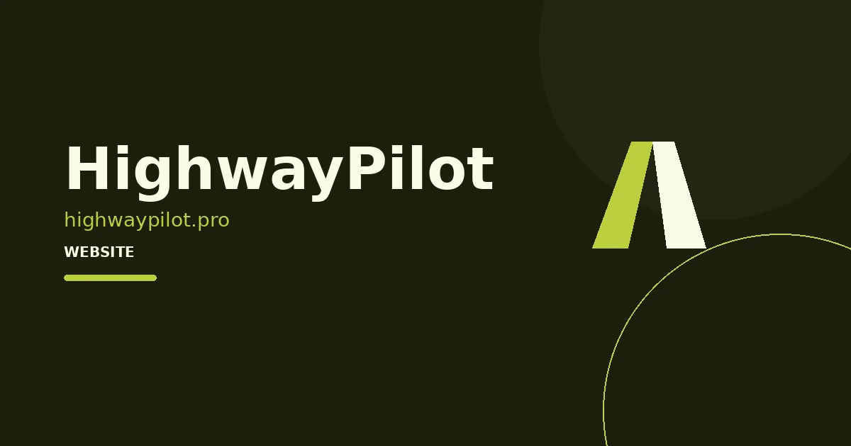 HighwayPilot — логотип проєкту в кейсі WEB MANNA