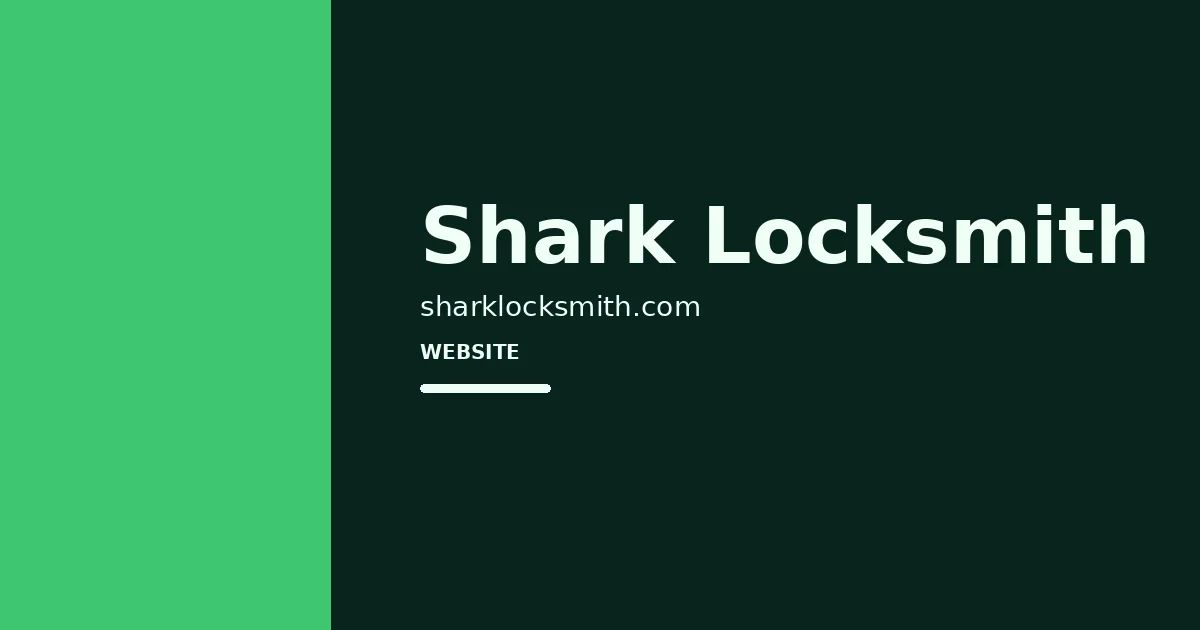 Shark Locksmith — логотип проєкту в кейсі WEB MANNA