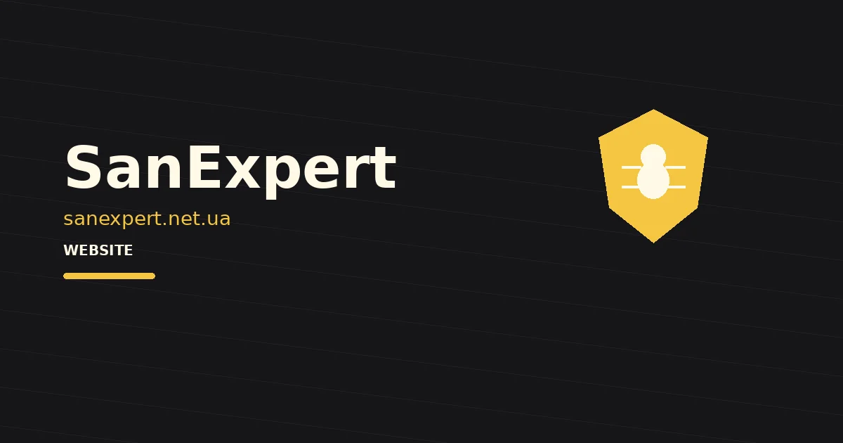 SanExpert — логотип проєкту в кейсі WEB MANNA