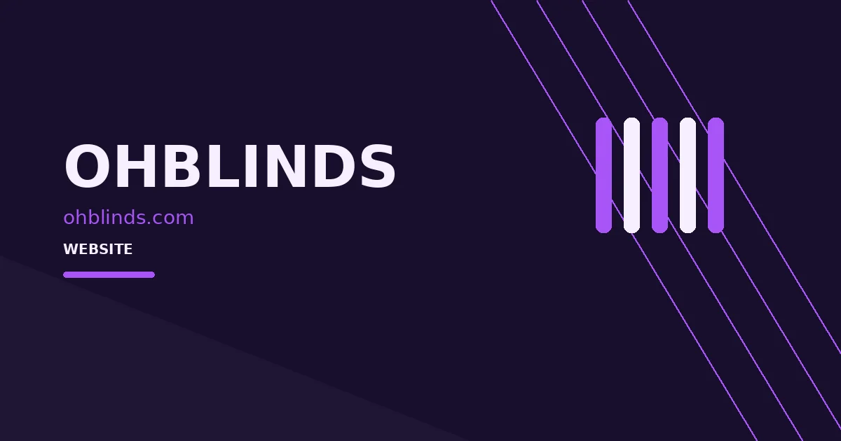 OHBLINDS — логотип проєкту в кейсі WEB MANNA