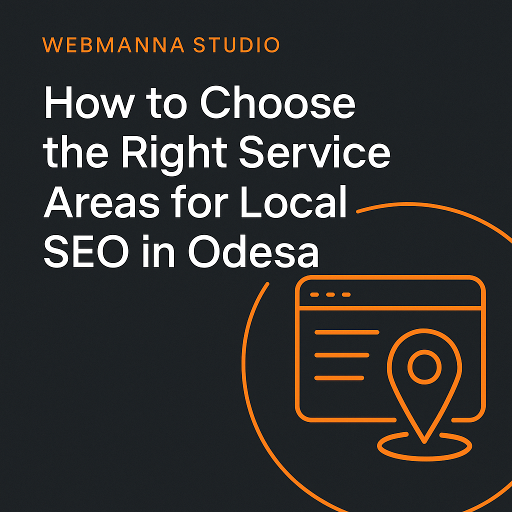 Illustrated banner: How to Choose the Right Service Areas for Local SEO in Odesa