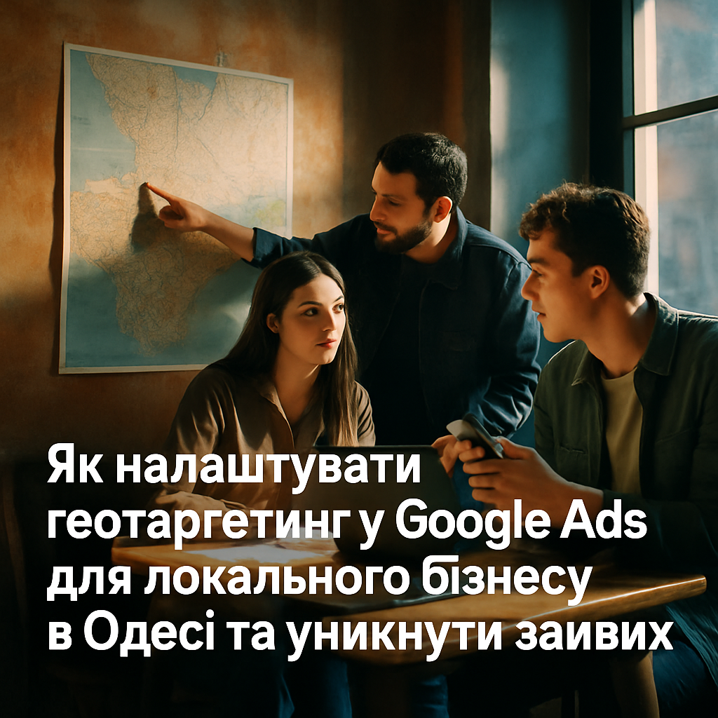 Ілюстрований банер: Як налаштувати геотаргетинг у Google Ads для локального бізнесу в Одесі та уникнути зайвих кліків