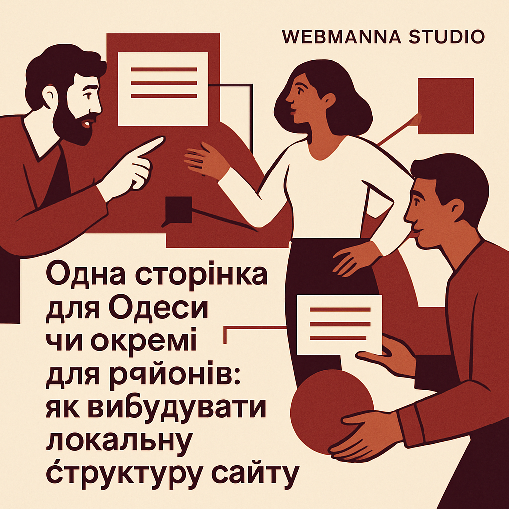 Ілюстрований банер: Одна сторінка для Одеси чи окремі для районів: як вибудувати локальну структуру сайту