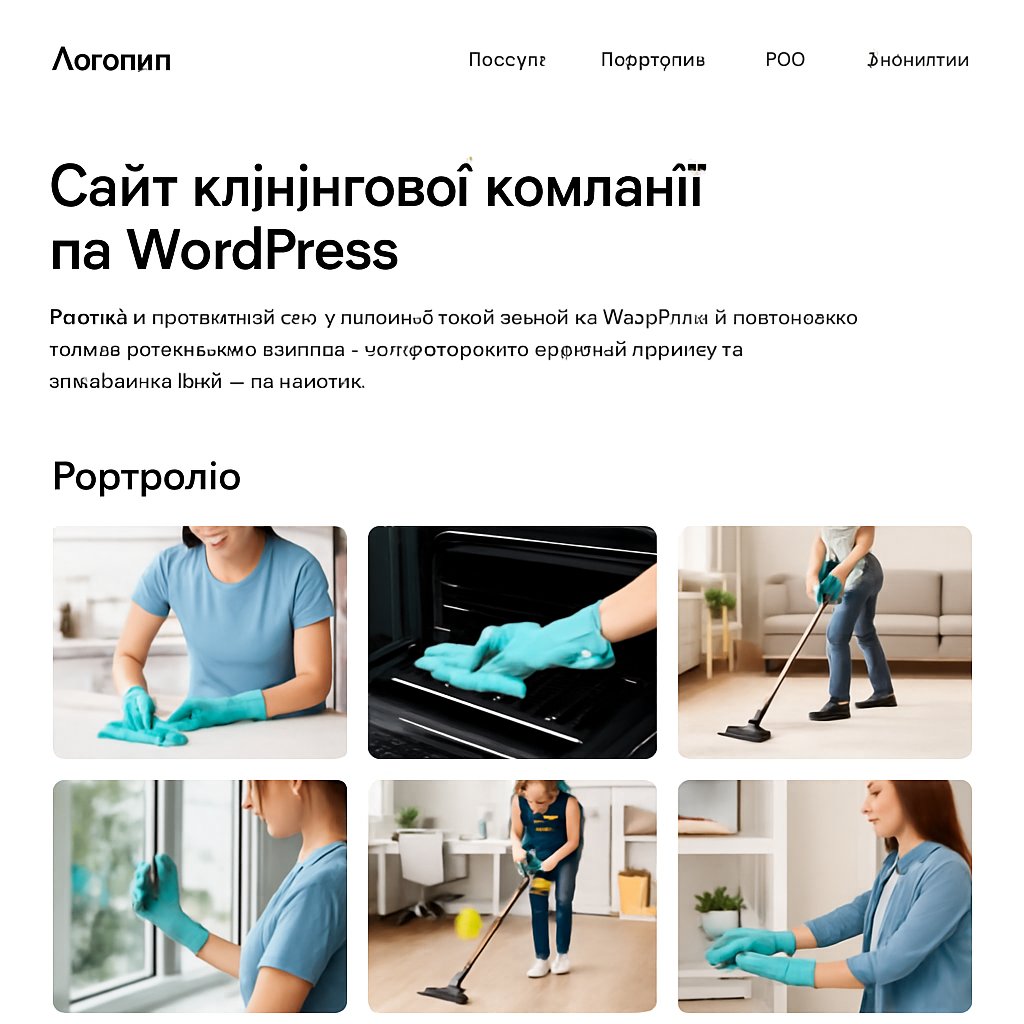 Прев’ю сайту 4 із 5: Сайт клінінгової компанії на WordPress