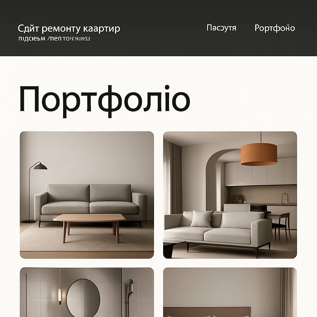 Прев’ю сайту 4 із 5: Сайт ремонту квартир під ключ на WordPress