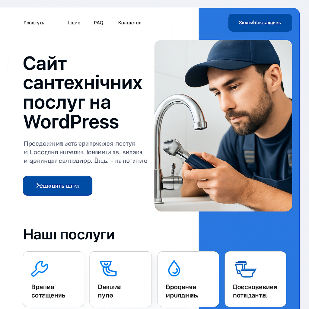 Прев’ю сайту 1 із 5: Сайт сантехнічних послуг на WordPress