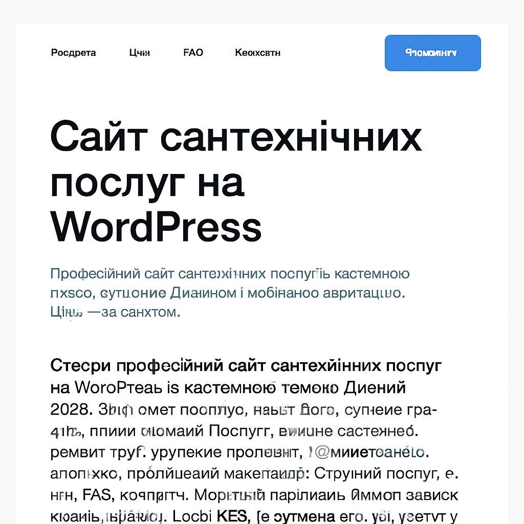Прев’ю сайту 3 із 5: Сайт сантехнічних послуг на WordPress