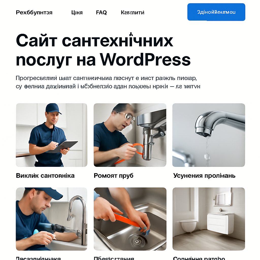 Прев’ю сайту 4 із 5: Сайт сантехнічних послуг на WordPress