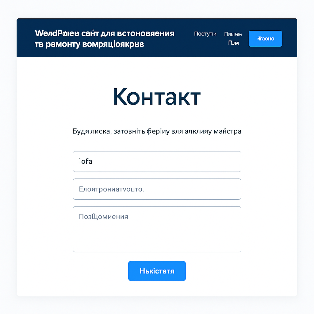 Прев’ю сайту 5 із 5: WordPress-сайт для встановлення та ремонту кондиціонерів